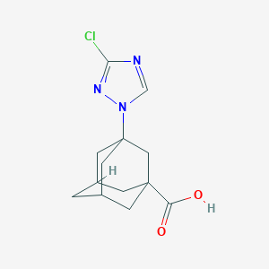 molecular formula C13H16ClN3O2 B507102 3-(3-chloro-1H-1,2,4-triazol-1-yl)adamantane-1-carboxylic acid CAS No. 400869-55-8