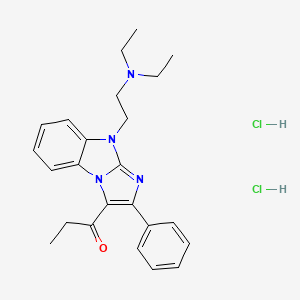 molecular formula C24H30Cl2N4O B5071022 1-{9-[2-(diethylamino)ethyl]-2-phenyl-9H-imidazo[1,2-a]benzimidazol-3-yl}-1-propanone dihydrochloride 