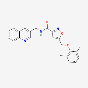 molecular formula C23H21N3O3 B5071029 5-[(2,6-dimethylphenoxy)methyl]-N-(3-quinolinylmethyl)-3-isoxazolecarboxamide 