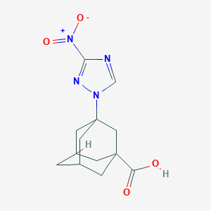 molecular formula C13H16N4O4 B507104 3-(3-nitro-1H-1,2,4-triazol-1-yl)adamantane-1-carboxylic acid CAS No. 445228-83-1