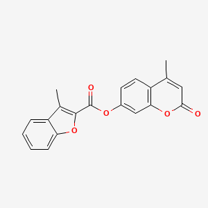 molecular formula C20H14O5 B5071041 4-methyl-2-oxo-2H-chromen-7-yl 3-methyl-1-benzofuran-2-carboxylate 