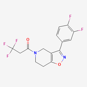 molecular formula C15H11F5N2O2 B5071069 3-(3,4-difluorophenyl)-5-(3,3,3-trifluoropropanoyl)-4,5,6,7-tetrahydroisoxazolo[4,5-c]pyridine 