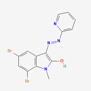 molecular formula C14H10Br2N4O B5071076 5,7-dibromo-1-methyl-1H-indole-2,3-dione 3-(2-pyridinylhydrazone) CAS No. 5624-28-2