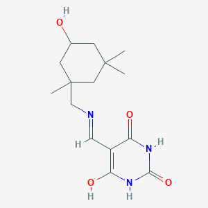 molecular formula C15H23N3O4 B5071101 5-({[(5-hydroxy-1,3,3-trimethylcyclohexyl)methyl]amino}methylene)-2,4,6(1H,3H,5H)-pyrimidinetrione 