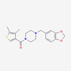 molecular formula C19H22N2O3S B5071106 1-(1,3-benzodioxol-5-ylmethyl)-4-[(4,5-dimethyl-3-thienyl)carbonyl]piperazine 