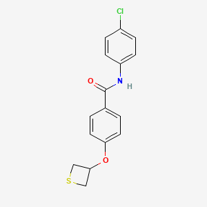 molecular formula C16H14ClNO2S B5071131 N-(4-chlorophenyl)-4-(3-thietanyloxy)benzamide 