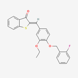 molecular formula C24H19FO3S B5071136 2-{3-ethoxy-4-[(2-fluorobenzyl)oxy]benzylidene}-1-benzothiophen-3(2H)-one 