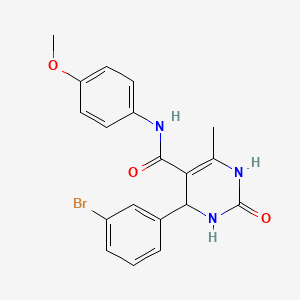 molecular formula C19H18BrN3O3 B5071144 4-(3-bromophenyl)-N-(4-methoxyphenyl)-6-methyl-2-oxo-1,2,3,4-tetrahydro-5-pyrimidinecarboxamide 