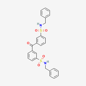 molecular formula C27H24N2O5S2 B5071151 3,3'-carbonylbis(N-benzylbenzenesulfonamide) 