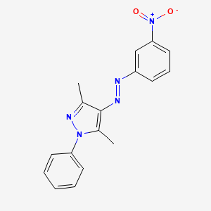 molecular formula C17H15N5O2 B5071156 3,5-dimethyl-4-[(3-nitrophenyl)diazenyl]-1-phenyl-1H-pyrazole 