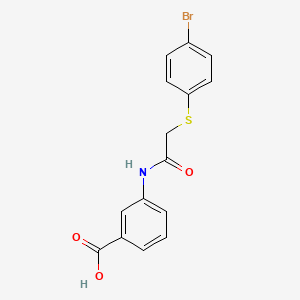 3-({[(4-bromophenyl)thio]acetyl}amino)benzoic acid