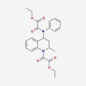 ethyl [{1-[ethoxy(oxo)acetyl]-2-methyl-1,2,3,4-tetrahydro-4-quinolinyl}(phenyl)amino](oxo)acetate