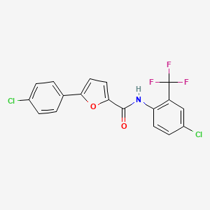 molecular formula C18H10Cl2F3NO2 B5071207 5-(4-chlorophenyl)-N-[4-chloro-2-(trifluoromethyl)phenyl]-2-furamide 