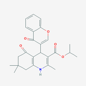 molecular formula C25H27NO5 B5071211 isopropyl 2,7,7-trimethyl-5-oxo-4-(4-oxo-4H-chromen-3-yl)-1,4,5,6,7,8-hexahydro-3-quinolinecarboxylate 