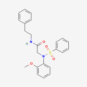 molecular formula C23H24N2O4S B5071216 N~2~-(2-methoxyphenyl)-N~1~-(2-phenylethyl)-N~2~-(phenylsulfonyl)glycinamide 