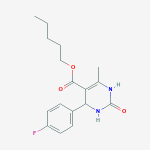 molecular formula C17H21FN2O3 B5071224 pentyl 4-(4-fluorophenyl)-6-methyl-2-oxo-1,2,3,4-tetrahydro-5-pyrimidinecarboxylate 