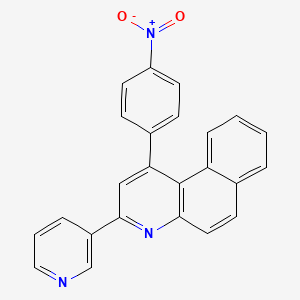 molecular formula C24H15N3O2 B5071231 1-(4-nitrophenyl)-3-(3-pyridinyl)benzo[f]quinoline 