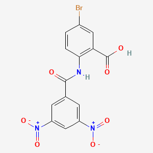molecular formula C14H8BrN3O7 B5071261 5-bromo-2-[(3,5-dinitrobenzoyl)amino]benzoic acid 