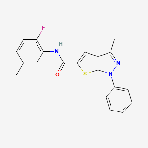 N~5~-(2-FLUORO-5-METHYLPHENYL)-3-METHYL-1-PHENYL-1H-THIENO[2,3-C]PYRAZOLE-5-CARBOXAMIDE