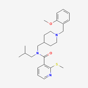 N-isobutyl-N-{[1-(2-methoxybenzyl)-4-piperidinyl]methyl}-2-(methylthio)nicotinamide