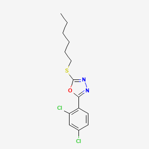 2-(2,4-Dichlorophenyl)-5-hexylsulfanyl-1,3,4-oxadiazole