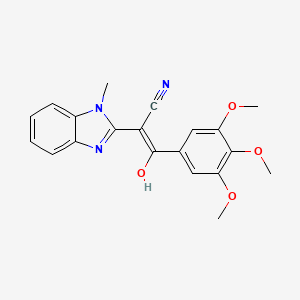 molecular formula C20H19N3O4 B5071346 2-[(2E)-1-methyl-2,3-dihydro-1H-1,3-benzodiazol-2-ylidene]-3-oxo-3-(3,4,5-trimethoxyphenyl)propanenitrile CAS No. 5856-61-1