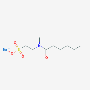 molecular formula C9H18NNaO4S B5071354 Sodium;2-[hexanoyl(methyl)amino]ethanesulfonate 