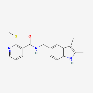 molecular formula C18H19N3OS B5071365 N-[(2,3-dimethyl-1H-indol-5-yl)methyl]-2-methylsulfanylpyridine-3-carboxamide 