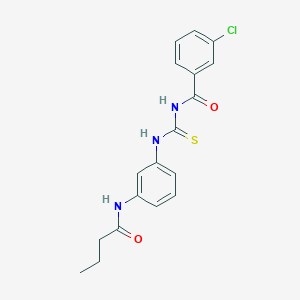 N-({[3-(butyrylamino)phenyl]amino}carbonothioyl)-3-chlorobenzamide