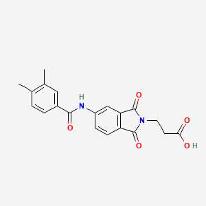 3-{5-[(3,4-dimethylbenzoyl)amino]-1,3-dioxo-1,3-dihydro-2H-isoindol-2-yl}propanoic acid