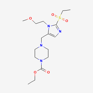 ethyl 4-{[2-(ethylsulfonyl)-1-(2-methoxyethyl)-1H-imidazol-5-yl]methyl}-1-piperazinecarboxylate