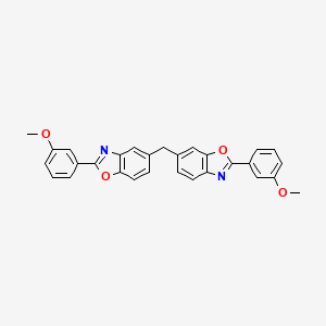 molecular formula C29H22N2O4 B5071395 2-(3-Methoxyphenyl)-5-[[2-(3-methoxyphenyl)-1,3-benzoxazol-6-yl]methyl]-1,3-benzoxazole 