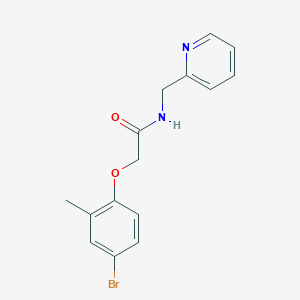 molecular formula C15H15BrN2O2 B5071414 2-(4-bromo-2-methylphenoxy)-N-(pyridin-2-ylmethyl)acetamide 