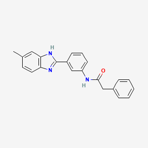 N-[3-(5-methyl-1H-benzimidazol-2-yl)phenyl]-2-phenylacetamide