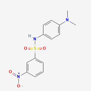 molecular formula C14H15N3O4S B5071453 N-[4-(dimethylamino)phenyl]-3-nitrobenzenesulfonamide CAS No. 73901-03-8