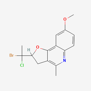 2-(1-bromo-1-chloroethyl)-8-methoxy-4-methyl-2,3-dihydrofuro[3,2-c]quinoline