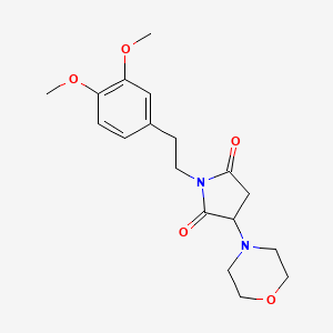 molecular formula C18H24N2O5 B5071485 1-[2-(3,4-dimethoxyphenyl)ethyl]-3-(4-morpholinyl)-2,5-pyrrolidinedione 