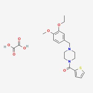 [4-[(3-Ethoxy-4-methoxyphenyl)methyl]piperazin-1-yl]-thiophen-2-ylmethanone;oxalic acid