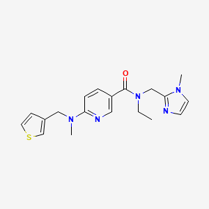 N-ethyl-N-[(1-methyl-1H-imidazol-2-yl)methyl]-6-[methyl(3-thienylmethyl)amino]nicotinamide