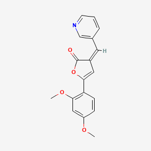 molecular formula C18H15NO4 B5071517 5-(2,4-dimethoxyphenyl)-3-(3-pyridinylmethylene)-2(3H)-furanone 