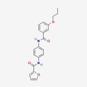 molecular formula C21H20N2O4 B5071531 N-[4-(3-PROPOXYBENZAMIDO)PHENYL]FURAN-2-CARBOXAMIDE 