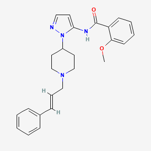 2-methoxy-N-(1-{1-[(2E)-3-phenyl-2-propen-1-yl]-4-piperidinyl}-1H-pyrazol-5-yl)benzamide