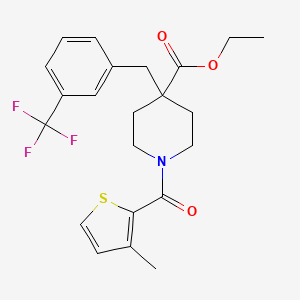 ethyl 1-[(3-methyl-2-thienyl)carbonyl]-4-[3-(trifluoromethyl)benzyl]-4-piperidinecarboxylate