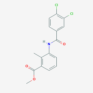 molecular formula C16H13Cl2NO3 B5071567 methyl 3-[(3,4-dichlorobenzoyl)amino]-2-methylbenzoate 