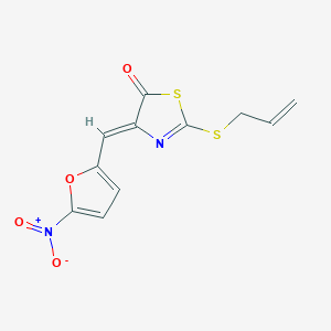 2-(allylthio)-4-[(5-nitro-2-furyl)methylene]-1,3-thiazol-5(4H)-one