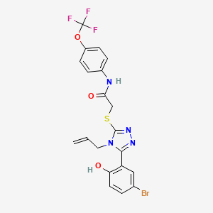 molecular formula C20H16BrF3N4O3S B5071589 2-{[4-allyl-5-(5-bromo-2-hydroxyphenyl)-4H-1,2,4-triazol-3-yl]thio}-N-[4-(trifluoromethoxy)phenyl]acetamide 