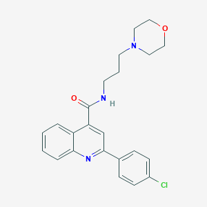 molecular formula C23H24ClN3O2 B507160 2-(4-chlorophenyl)-N-(3-morpholin-4-ylpropyl)quinoline-4-carboxamide CAS No. 314753-08-7