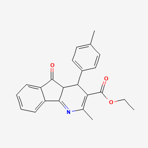 molecular formula C23H21NO3 B5071611 ethyl 2-methyl-4-(4-methylphenyl)-5-oxo-4a,5-dihydro-4H-indeno[1,2-b]pyridine-3-carboxylate 