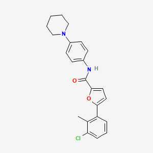 molecular formula C23H23ClN2O2 B5071645 5-(3-chloro-2-methylphenyl)-N-[4-(1-piperidinyl)phenyl]-2-furamide 