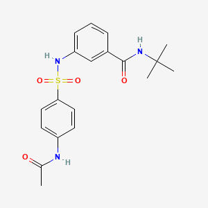 3-({[4-(acetylamino)phenyl]sulfonyl}amino)-N-(tert-butyl)benzamide